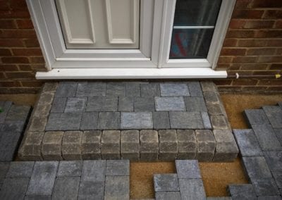 Marshalls Tegula doorstep in construction